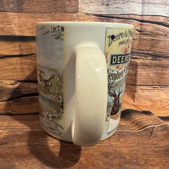 John Deere & Co Coffee Mug Tea Cup Moline Illinois Tractor Reindeer Cultivator - Picture 4 of 6